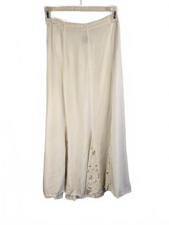 Pants - Sunya White Skirt with Lace Insets Size S